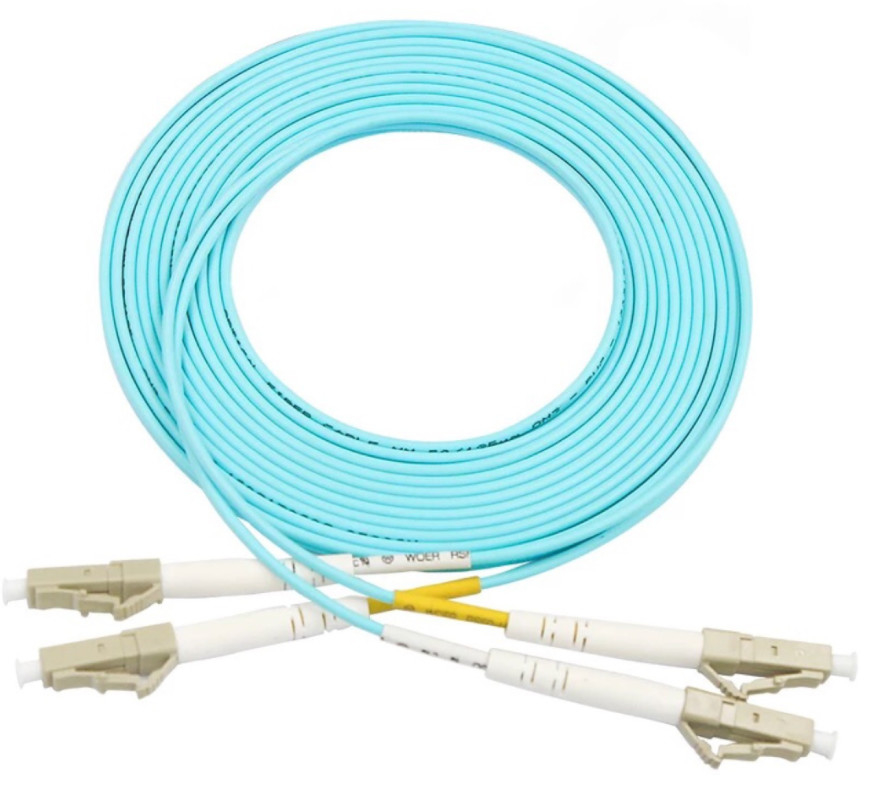 سلك تصحيح lc lc OM3 / OM4 3 متر 10 جيجابت متعدد الأوضاع مزدوج PVC LSZH