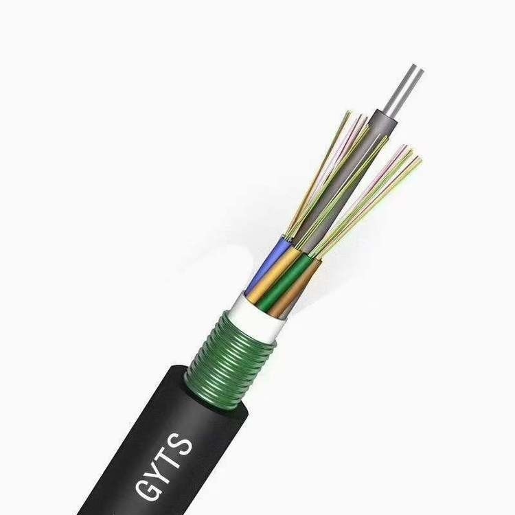 في الهواء الطلق 24 كور GYTS FTTH كابل الألياف الضوئية G652D وضع واحد للاتصالات