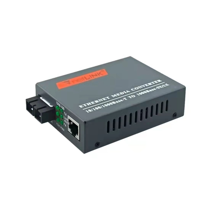 HTB-GS-03 جهاز الإرسال والاستقبال من الألياف الضوئية 10/100 / 1000M 20KM 1310nm وضع واحد ألياف مزدوجة