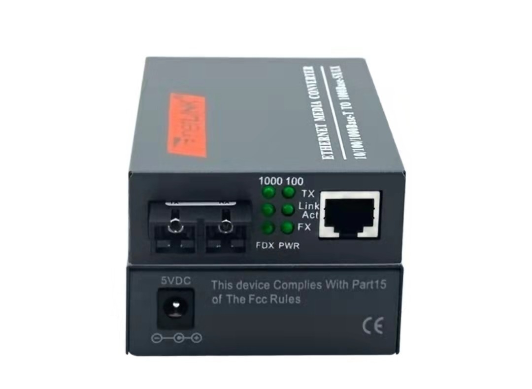 HTB-GS-03 جهاز الإرسال والاستقبال من الألياف الضوئية 10/100 / 1000M 20KM 1310nm وضع واحد ألياف مزدوجة