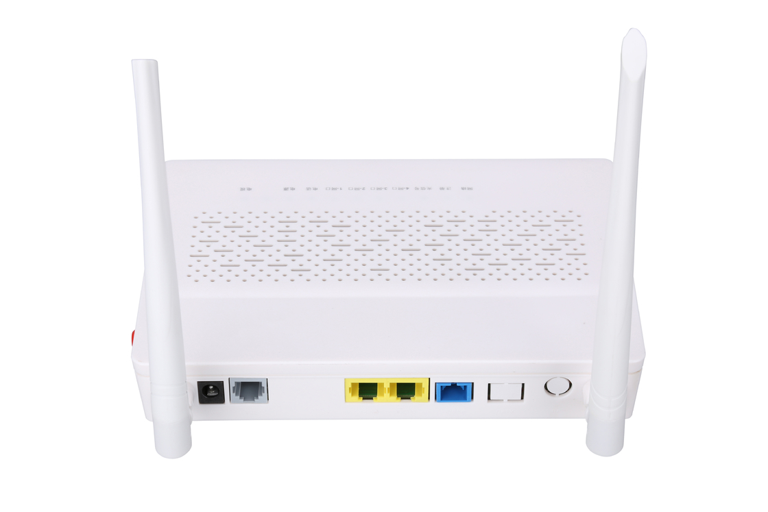 2LAN WIFI POTS ONU وحدة الشبكة الضوئية 1 * 10 / 100M و 1 * 10/100 / 1000M مع التفاوض التلقائي