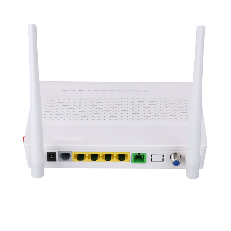 TX 1310nm RX 1490nm FTTH ONU ONT 3FE 1GE WIFI POTS CATV 2T2R الوضع 5DBI كسب التردد 2.4G