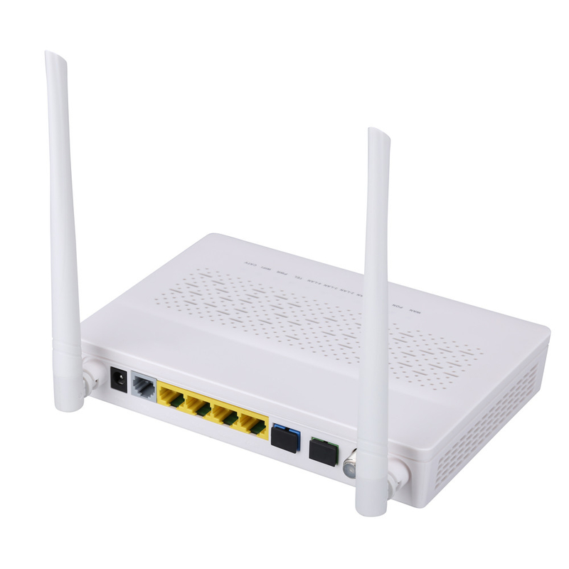 2T2R الوضع GPON EPON ONU 3FE 1GE WIFI POTS CATV Dual Fiber FTTH ONU Modem