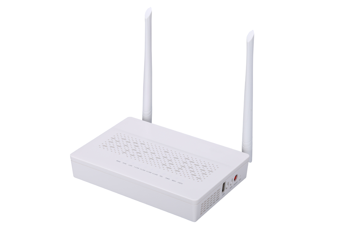 2T2R الوضع GPON EPON ONU 3FE 1GE WIFI POTS CATV Dual Fiber FTTH ONU Modem