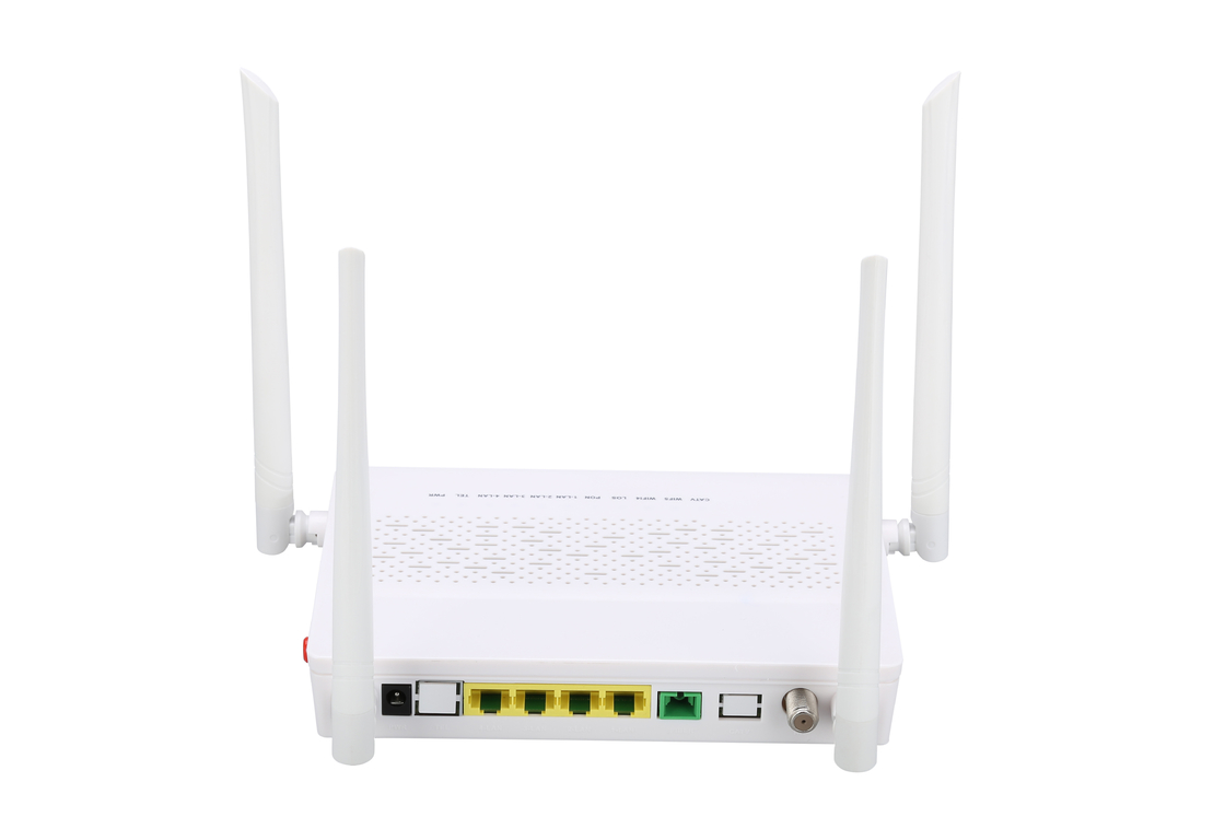 4GE 2.4G / 5G WIFI POTS CATV GPON ONU Modem SC وضع أحادي الألياف