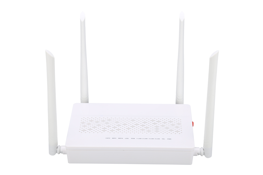 4GE 2.4G / 5G WIFI POTS CATV GPON ONU Modem SC وضع أحادي الألياف