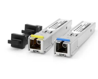 جهاز الإرسال والاستقبال من الألياف البصرية أحادي الوضع SFP 1.25G 20km 1310 / 1550nm SC Connector BIDI
