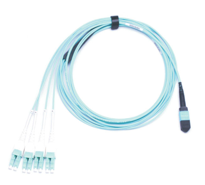 8 Core Multimode Fiber Optic MPO MPO LC SC LSZH 8F FANOUT OM2 Purple