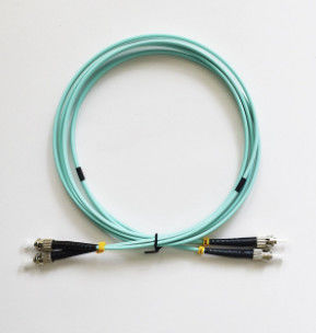 2M ST إلى ST كابل تصحيح الألياف متعدد الأوضاع لون أكوا لـ FTTH