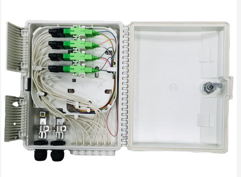 خزانة الألياف البصرية 16 الأساسية الخارجية FTTH FTTB FTTX Network PC / ABS Material