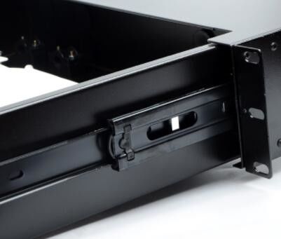 2U 48 Port Patch Panel ، 19 Rack Mount Fiber Patch Panel Sliding Panel