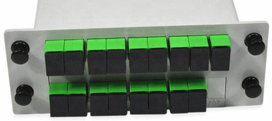 1650nm 1 × 16 PLC مقسم الألياف البصرية SC APC موصل بطول 0.3 متر