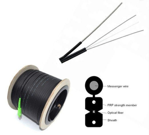 1/2 Core G657A1 Ftth Drop Cable IEC قياسي انخفاض فقدان الإدراج