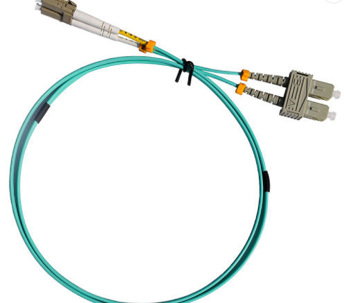 Duplex SC UPC إلى LC UPC OM3 Multimode Patch Cord 2.0MM-1M