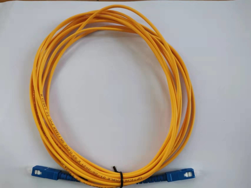 5m PVC الألياف البصرية التصحيح الحبل البسيط المفردة SC UPC 3.0mm القطر
