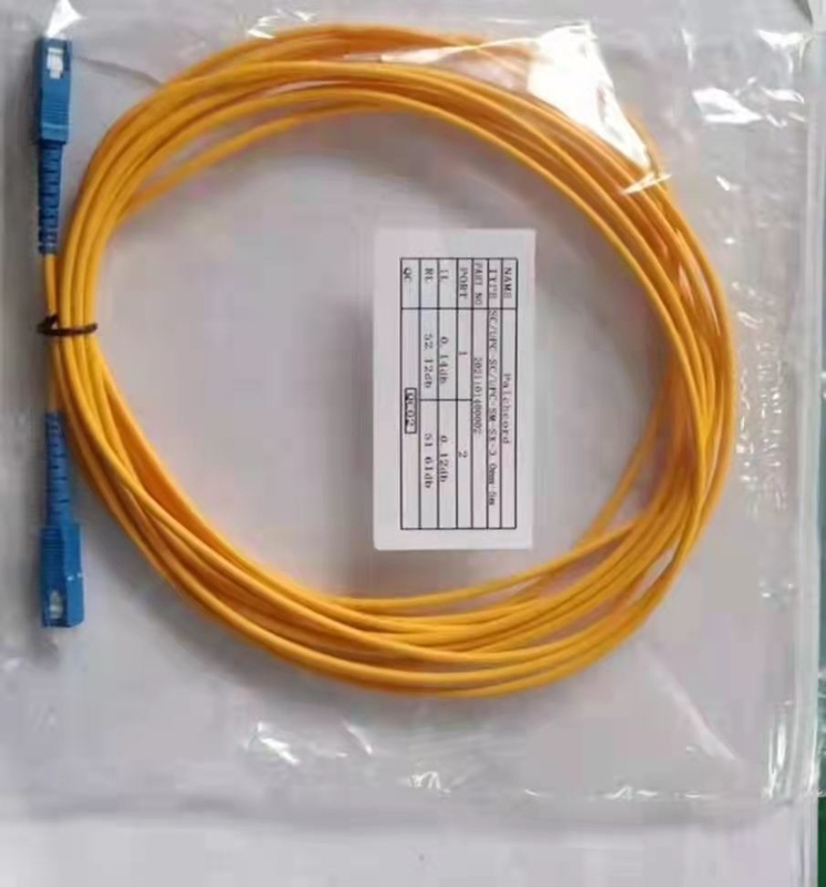 5m PVC الألياف البصرية التصحيح الحبل البسيط المفردة SC UPC 3.0mm القطر