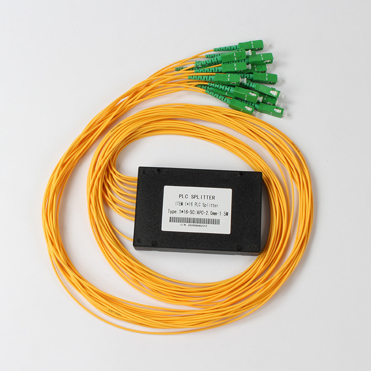 SC APC 1x16 PLC Fiber Splitter Optical PLC Splitter لتلفزيون كابل FTTX